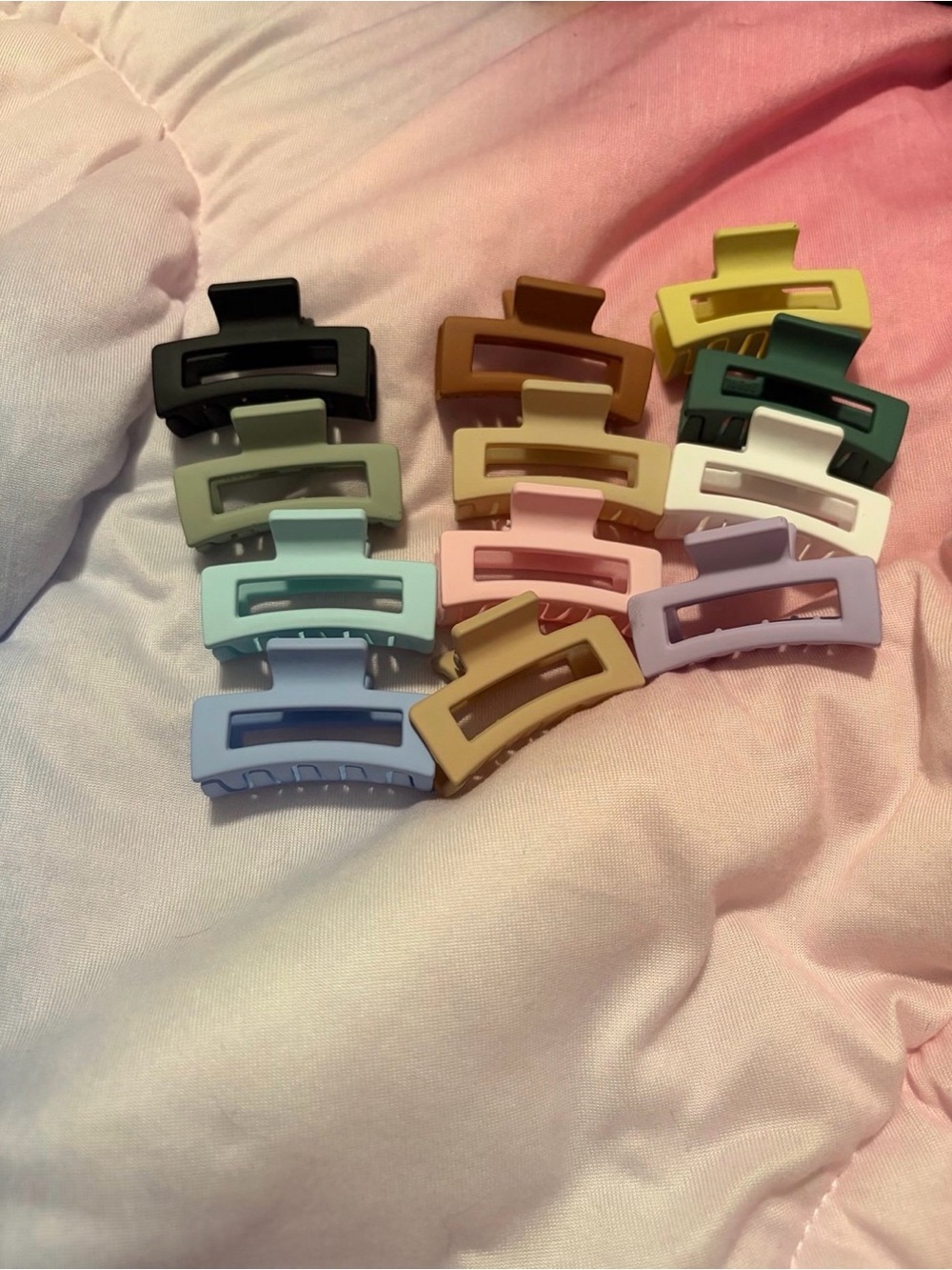 Set of Matte Pastel & Neutral Hair Claw Clips Mini